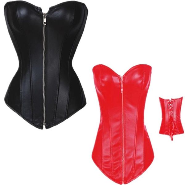 bustiers & corsets plus size push up women faux leather corset black red steampunk zipper body shapewear waist cincher bustier with g string, Black;white
bustiers & corsets plus size push up women faux leather corset black red steampunk zipper body shapewear waist cincher bustier with g string, Black;white