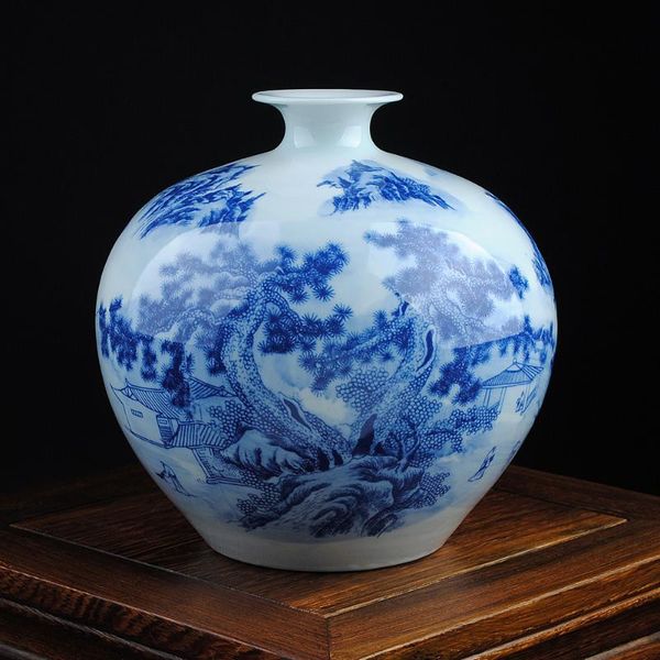 vases blue and white porcelain vase of modern decoration crafts study home furnishing pomegranate living room
vases blue and white porcelain vase of modern decoration crafts study home furnishing pomegranate living room