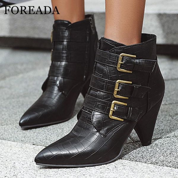 boots foreada woman super high heel ankle zip pointed toe shoes buckle spike short ladies autumn black red 46
boots foreada woman super high heel ankle zip pointed toe shoes buckle spike short ladies autumn black red 46