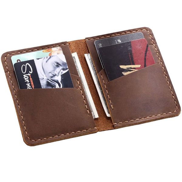 card holders orignal handmade genuine leather holder for men real crazy horse id case male package, Brown;gray
card holders orignal handmade genuine leather holder for men real crazy horse id case male package, Brown;gray