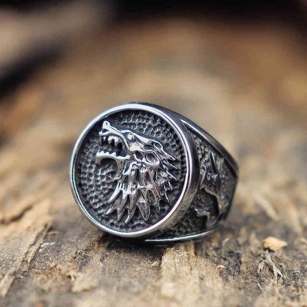 men's vintage wolf ring punk knight jewelry fashion stainless steel barbarity werewolf totem party gift, Silver
men's vintage wolf ring punk knight jewelry fashion stainless steel barbarity werewolf totem party gift, Silver