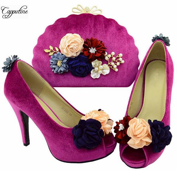 dress shoes luxury magenta color with flower spring/autumn design and handbag bl002 heel height 11cm, Black
dress shoes luxury magenta color with flower spring/autumn design and handbag bl002 heel height 11cm, Black