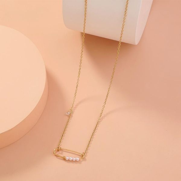 chains personality creative pin letter pendant necklace lady fashion paper clip jewelry geometric gift, Silver
chains personality creative pin letter pendant necklace lady fashion paper clip jewelry geometric gift, Silver