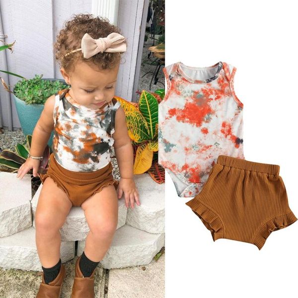 born baby girls summer outfits 0-24m sleeveless tie dye print bodysuits +ruffles high waist shorts toddler clothes sets clothing, White
born baby girls summer outfits 0-24m sleeveless tie dye print bodysuits +ruffles high waist shorts toddler clothes sets clothing, White
