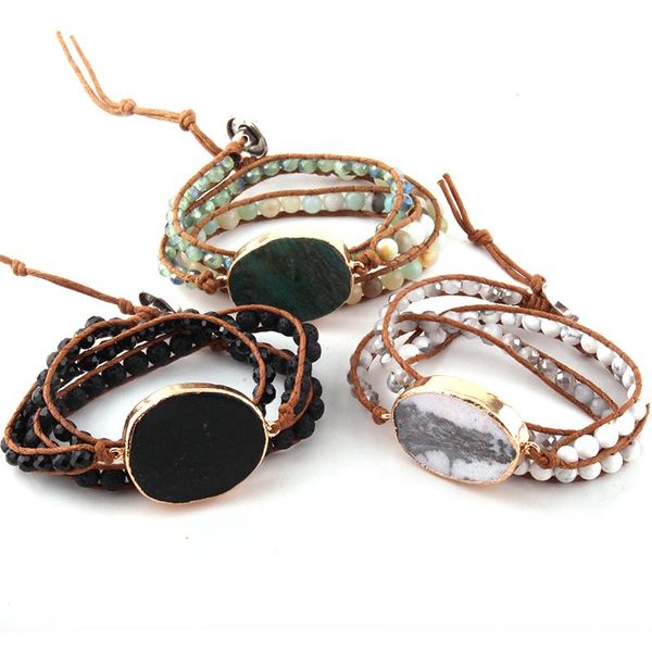 tennis fashion beautiful mixed natural stones glass crystal and stone charm 3 strands wrap bracelet for women, Golden;silver
tennis fashion beautiful mixed natural stones glass crystal and stone charm 3 strands wrap bracelet for women, Golden;silver