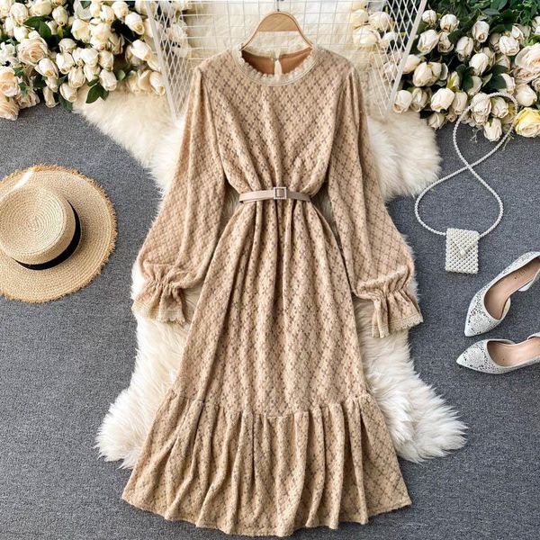 casual dresses korean women's autumn and winter sweet elegant stand-up collar lace ruffle dress, Black;gray
casual dresses korean women's autumn and winter sweet elegant stand-up collar lace ruffle dress, Black;gray