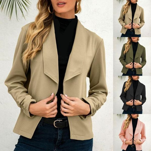 women's suits & blazers office lady blazer solid color shirring cuff autumn winter lapel no button irregular jacket for daily wear fema, White;black
women's suits & blazers office lady blazer solid color shirring cuff autumn winter lapel no button irregular jacket for daily wear fema, White;black