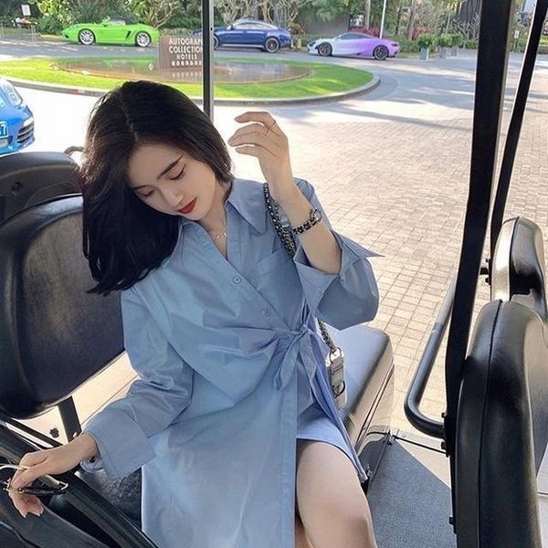 casual dresses long sleeve women solid turn-down collar leisure all-match fashion temperament elegant bandage mini vestidos tender ins, Black;gray
casual dresses long sleeve women solid turn-down collar leisure all-match fashion temperament elegant bandage mini vestidos tender ins, Black;gray