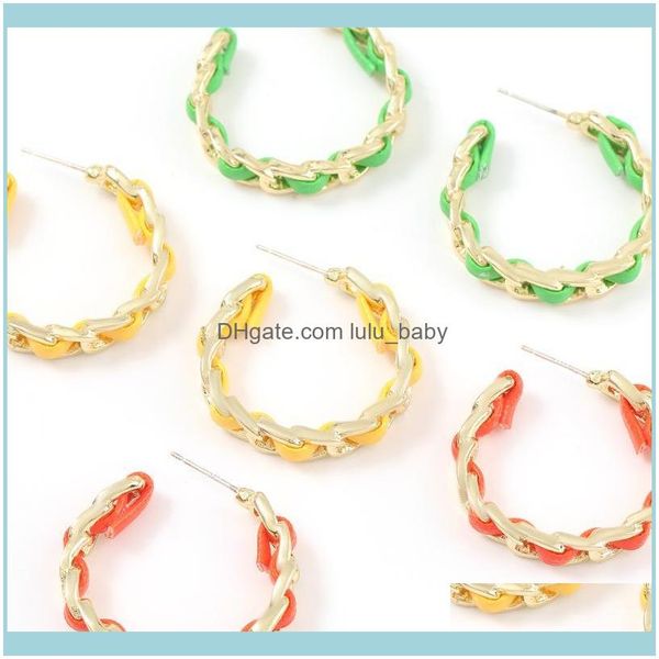 jewelryfashion metal chain shaped candy color artificial leather earrings womens hoop party jewelry aessories & hie drop delivery 2021 hg8cm, Golden;silver
jewelryfashion metal chain shaped candy color artificial leather earrings womens hoop party jewelry aessories & hie drop delivery 2021 hg8cm, Golden;silver