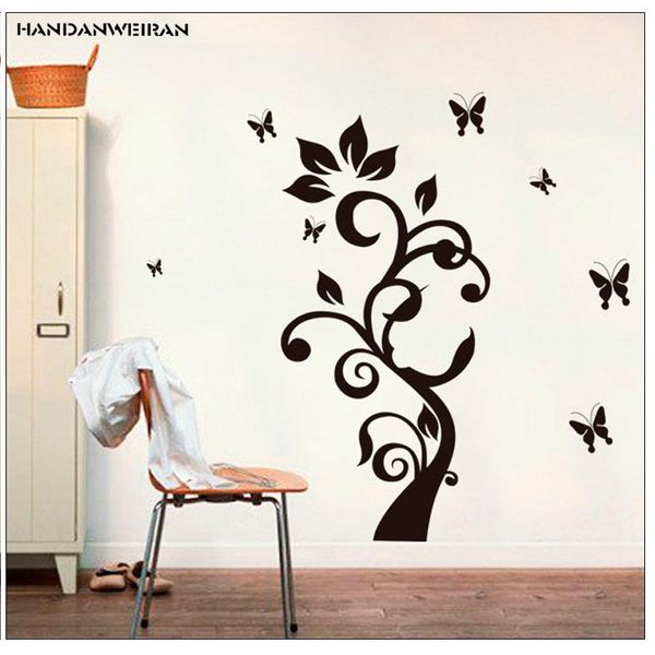 large black rattan tree butterfly wall stickers for living room vestibule decorate decals removable pvc home decorations 60*90cm
large black rattan tree butterfly wall stickers for living room vestibule decorate decals removable pvc home decorations 60*90cm