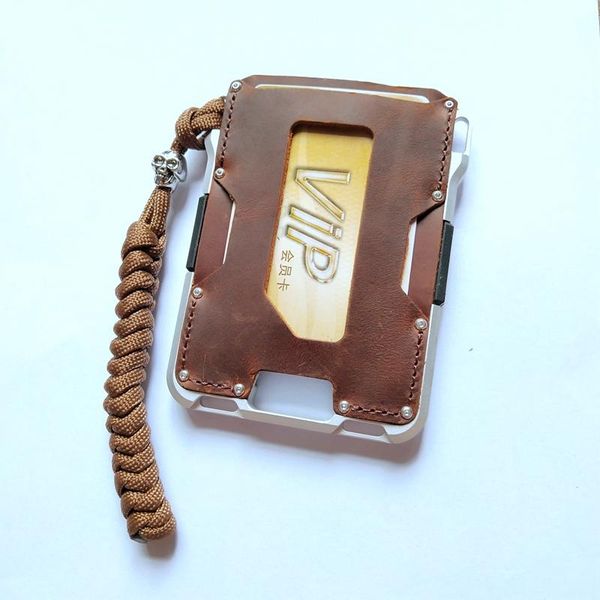 card holders vintage rfid metal for men genuine leather magic wallets business aluminium bank id cardholder case, Brown;gray
card holders vintage rfid metal for men genuine leather magic wallets business aluminium bank id cardholder case, Brown;gray