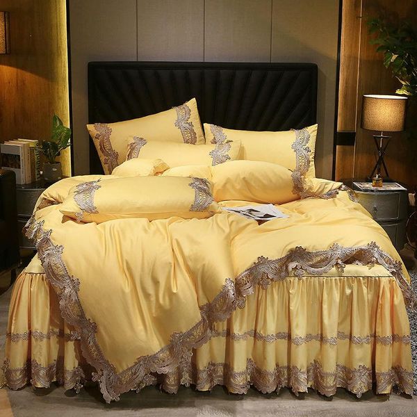 bedding sets princess wind long-staple cotton bedspread four-piece quilt cover sheet solid color simple
bedding sets princess wind long-staple cotton bedspread four-piece quilt cover sheet solid color simple