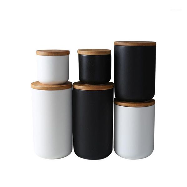 260/800/1000ml ceramic storage tank coffee container sealed bottle with wood lid kitchen organizer 
260/800/1000ml ceramic storage tank coffee container sealed bottle with wood lid kitchen organizer