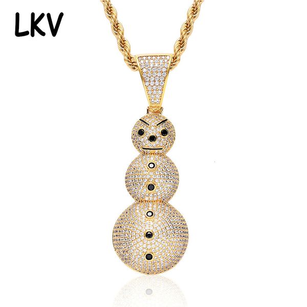 hiphop rap accessories winter snowman pendant with zircon inlaid sparkle and versatile necklace, Silver
hiphop rap accessories winter snowman pendant with zircon inlaid sparkle and versatile necklace, Silver