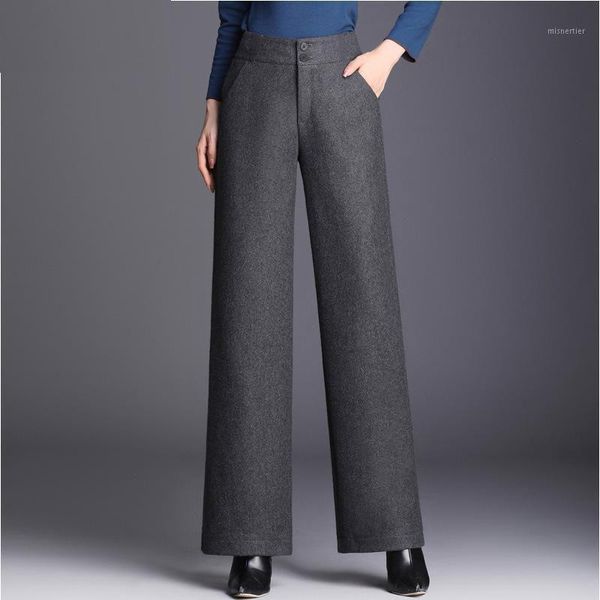 woolen straight pants women spring autumn fashion office casual wide leg trousers plus size female high waist suit women's & capris, Black;white
woolen straight pants women spring autumn fashion office casual wide leg trousers plus size female high waist suit women's & capris, Black;white
