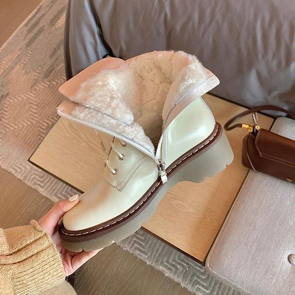 boots mezereon cow leather winter shoes wool blend inside shearling warm ankle snow cross-tie beige color botas, Black
boots mezereon cow leather winter shoes wool blend inside shearling warm ankle snow cross-tie beige color botas, Black