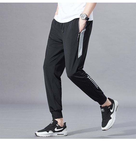 casual pant men's summer ultra-thin air-conditioned ice silk pants mesh breathable stretch sports quick-drying, Black
casual pant men's summer ultra-thin air-conditioned ice silk pants mesh breathable stretch sports quick-drying, Black