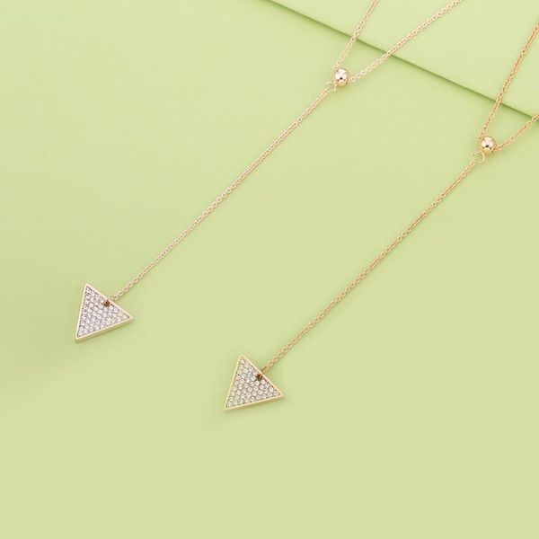 rose gold triangle crystal charm long chain pendant necklace for women dress simple party fashion jewelry gifts necklaces, Silver
rose gold triangle crystal charm long chain pendant necklace for women dress simple party fashion jewelry gifts necklaces, Silver
