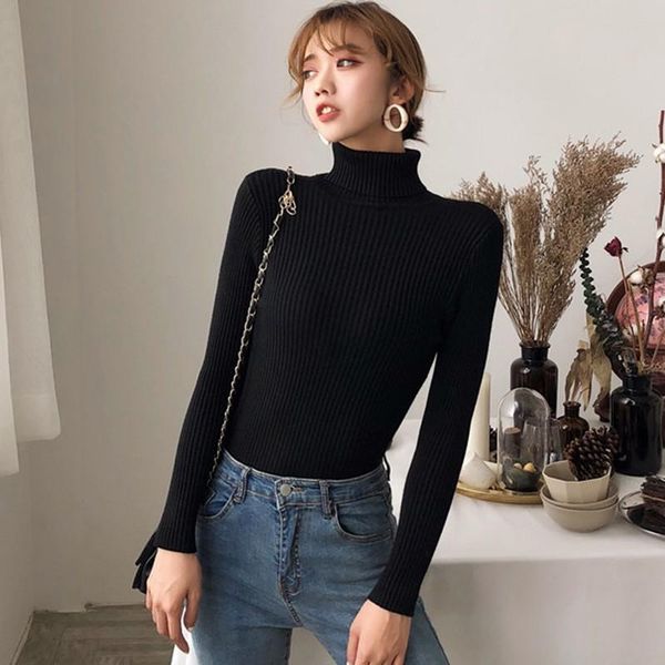 winter women knitted turtleneck sweater casual slim sweaters pullover autumn long sleeve women's, White;black
winter women knitted turtleneck sweater casual slim sweaters pullover autumn long sleeve women's, White;black