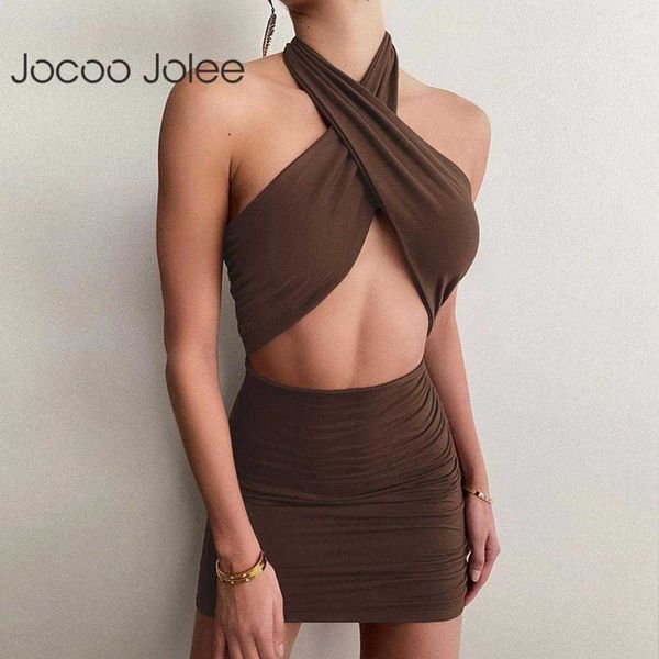 jocoo jolee women summer halter backless pleated skinny buttocks mini dress hollow out drawstring solid party club 210619, Black;gray
jocoo jolee women summer halter backless pleated skinny buttocks mini dress hollow out drawstring solid party club 210619, Black;gray