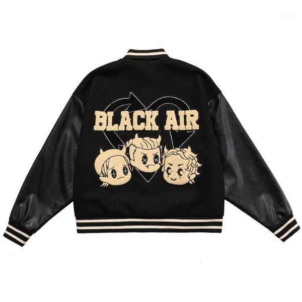 men's jackets varsity jacket men bomber hip hop streetwear harajuku love cartoon embroidery baseball coat autumn, Black;brown
men's jackets varsity jacket men bomber hip hop streetwear harajuku love cartoon embroidery baseball coat autumn, Black;brown
