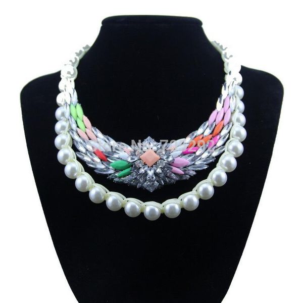 new vintage luxury pearl chain crystal necklace & pendant choker fashion statement necklace for women, Golden;silver
new vintage luxury pearl chain crystal necklace & pendant choker fashion statement necklace for women, Golden;silver