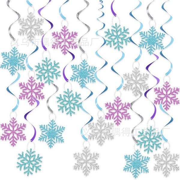 christmas spiral winter party decoration glittering pink snowflake card spiral pendant
christmas spiral winter party decoration glittering pink snowflake card spiral pendant
