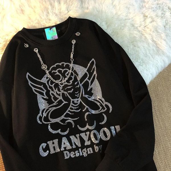 women's hoodies & sweatshirts cartoon print winter casual female fashion punk large size loose fun angel letter ins long sleeve vintage, Black
women's hoodies & sweatshirts cartoon print winter casual female fashion punk large size loose fun angel letter ins long sleeve vintage, Black