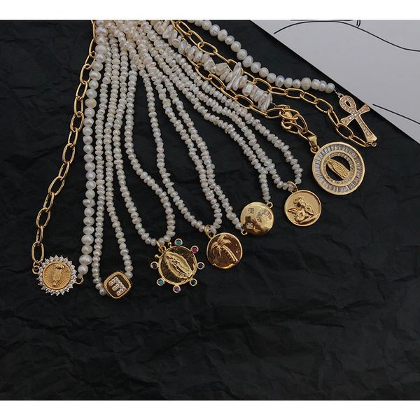 baroque pearl pendant necklace collarbone chain hand-inlaid shell gold coin women's fashion jewelry gift, many options, party accessori, Silver
baroque pearl pendant necklace collarbone chain hand-inlaid shell gold coin women's fashion jewelry gift, many options, party accessori, Silver