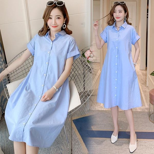 pregnant women summer long and short-sleeved fashion shirt dress pure cotton loose maternity for breastfeeding dresses, White
pregnant women summer long and short-sleeved fashion shirt dress pure cotton loose maternity for breastfeeding dresses, White