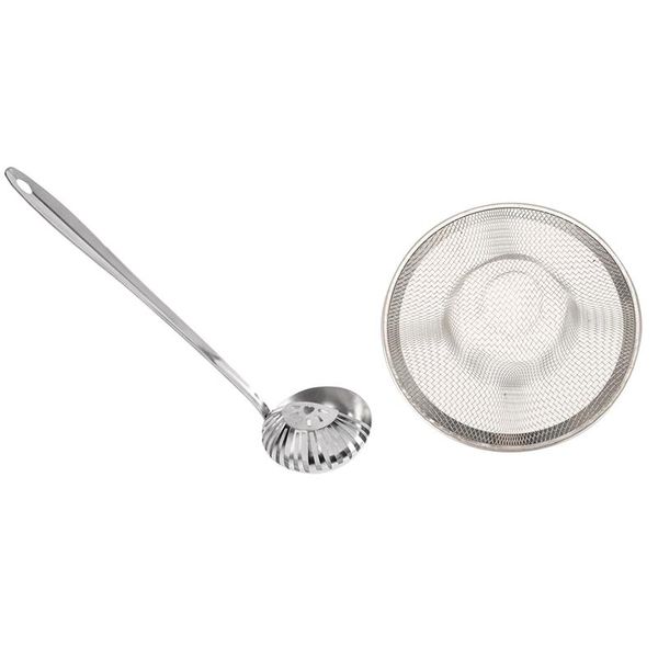 pcs kitchen accessories: 1 metal mesh sink strainer & ladle colander with filter spoons
pcs kitchen accessories: 1 metal mesh sink strainer & ladle colander with filter spoons
