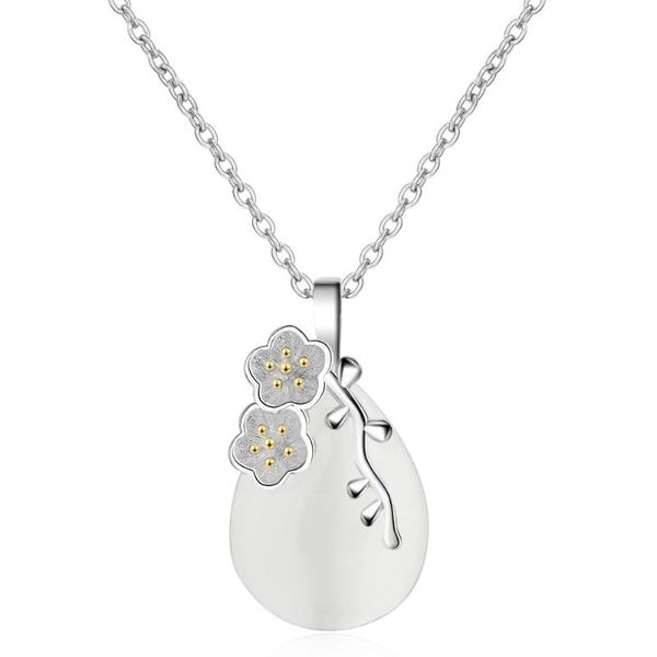 water drop opal flower pendants necklace for women trendy korean fashion neck jewelry sweater chain gift girl h pendant necklaces, Silver
water drop opal flower pendants necklace for women trendy korean fashion neck jewelry sweater chain gift girl h pendant necklaces, Silver