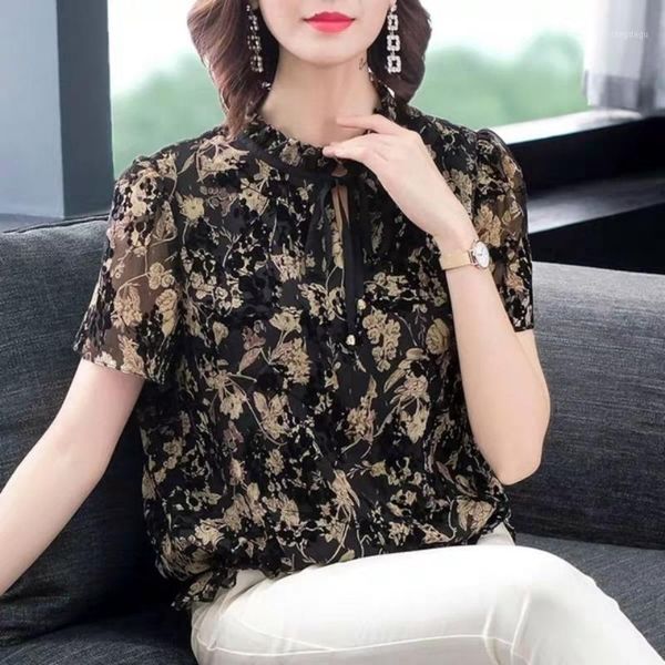 women's blouses & shirts blouse women chiffon shirt short-sleeved summer loose blusas mujer de moda, White
women's blouses & shirts blouse women chiffon shirt short-sleeved summer loose blusas mujer de moda, White