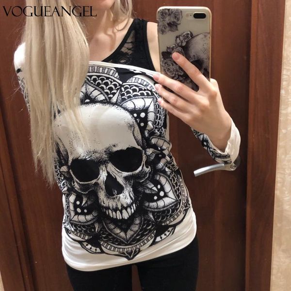 women's t-shirt vogueangel fall fashion two-piece gothic t-shirts-sets casual graphic long-sleeve cold shoulder plus-size skull xxl xx, White
women's t-shirt vogueangel fall fashion two-piece gothic t-shirts-sets casual graphic long-sleeve cold shoulder plus-size skull xxl xx, White