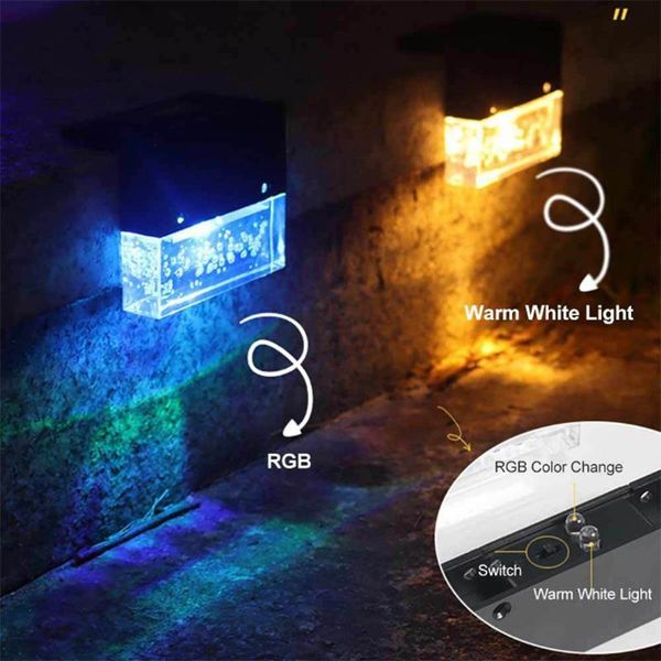 solar lamps led lamp outdoor waterproof garden lights rgb + warm light gradient decor stair fence for patio yard
solar lamps led lamp outdoor waterproof garden lights rgb + warm light gradient decor stair fence for patio yard