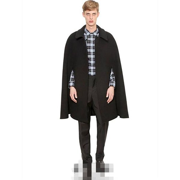 men's wool & blends nightclub hip hop high street wind magician cloak personality shawl tide autumn and winter models thick woolen coat, Black
men's wool & blends nightclub hip hop high street wind magician cloak personality shawl tide autumn and winter models thick woolen coat, Black