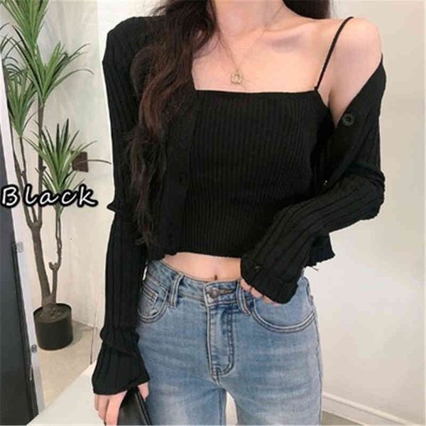 women's knits & tees korean style two pieces female cardigan ensemble sweet autumn long sleeve with knitted-shirt ribs and letter vest, White
women's knits & tees korean style two pieces female cardigan ensemble sweet autumn long sleeve with knitted-shirt ribs and letter vest, White
