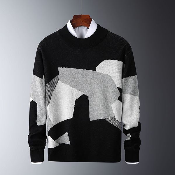 geometry winter sweater men colorblock casual warm mens pullover contrast patchwork streetwear brand knitted oversized 210524, White;black
geometry winter sweater men colorblock casual warm mens pullover contrast patchwork streetwear brand knitted oversized 210524, White;black