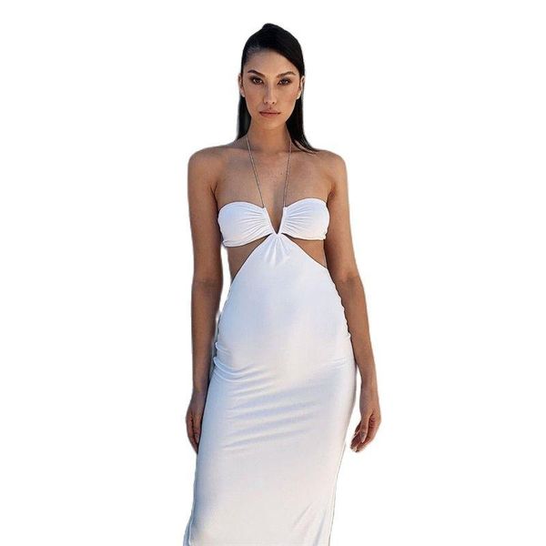 casual dresses 2021 summer women's fashion neck open back low cut slim solid color dress, Black;gray
casual dresses 2021 summer women's fashion neck open back low cut slim solid color dress, Black;gray