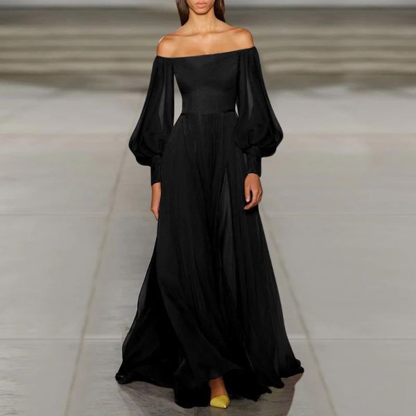 casual dresses spring autumn lady fashion temperament dress women chiffon loose 2021 style beach waist split women's wear, Black;gray
casual dresses spring autumn lady fashion temperament dress women chiffon loose 2021 style beach waist split women's wear, Black;gray