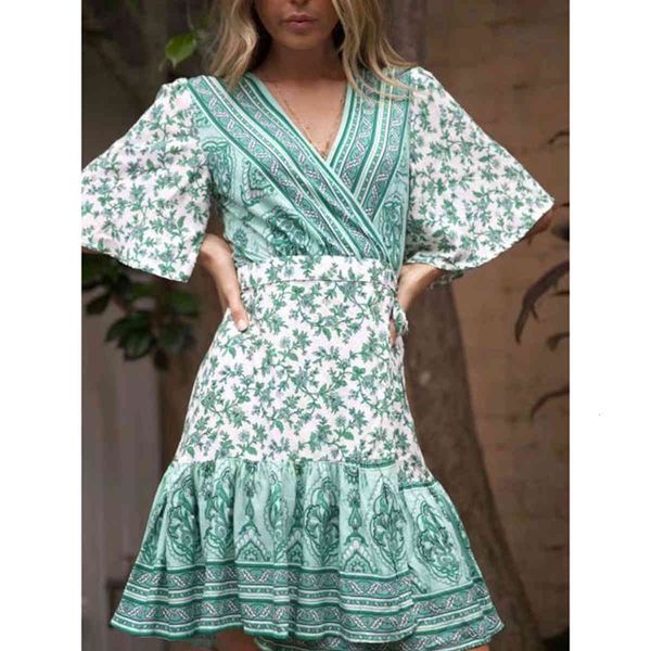 casual dresses floral printed wrap mini dress v neck ruffle sleeve vintage vestido summer beach boho short women wc7u, Black;gray
casual dresses floral printed wrap mini dress v neck ruffle sleeve vintage vestido summer beach boho short women wc7u, Black;gray
