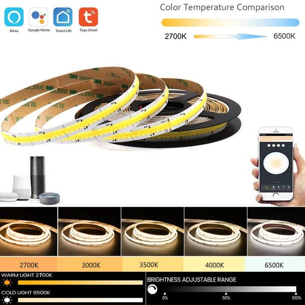 strips tuya wifi /rf remote control 2700-6500k cct cob 24v 520leds/m led strip dimmable backlight light lamp tape for alexa google home
strips tuya wifi /rf remote control 2700-6500k cct cob 24v 520leds/m led strip dimmable backlight light lamp tape for alexa google home