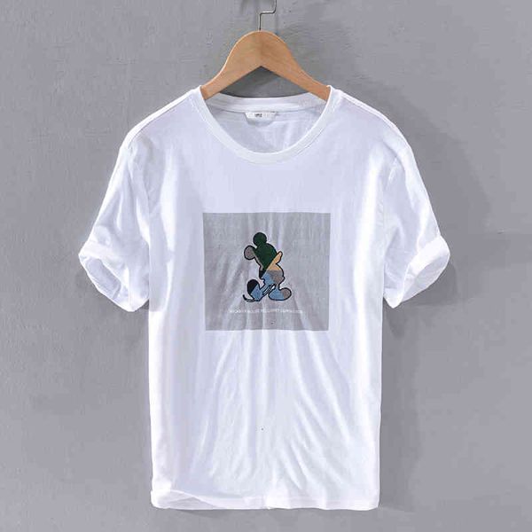 men's t-shirts summer short-sleeved linen t-shirt retro fashion shirt for men casual comfortable t shirts male cartoon o-neck tshirt aq, White;black
men's t-shirts summer short-sleeved linen t-shirt retro fashion shirt for men casual comfortable t shirts male cartoon o-neck tshirt aq, White;black