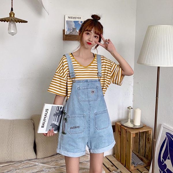 women's jumpsuits & rompers summer women sweet denim playsuits harajuku cute sunny embroidery strap jeans shorts bib overalls casual lo, Black;white
women's jumpsuits & rompers summer women sweet denim playsuits harajuku cute sunny embroidery strap jeans shorts bib overalls casual lo, Black;white