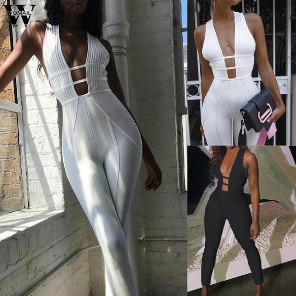 women's jumpsuits & rompers womail women knitted v neck bodycon jumpsuit romper female elegant long playsuit overall party fitness, Black;white
women's jumpsuits & rompers womail women knitted v neck bodycon jumpsuit romper female elegant long playsuit overall party fitness, Black;white
