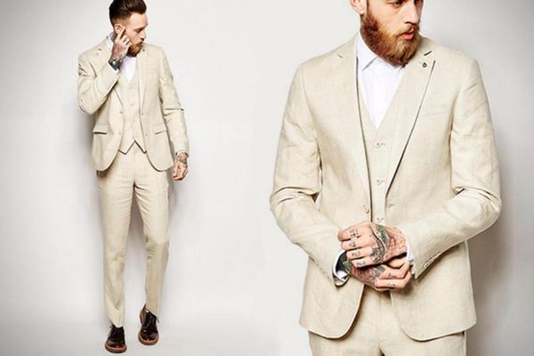 latest coat pant designs beige linen casual notched lapel custom made fashion slim fit suit for men 3 pieces tuxedo masculino c men's s, White;black
latest coat pant designs beige linen casual notched lapel custom made fashion slim fit suit for men 3 pieces tuxedo masculino c men's s, White;black