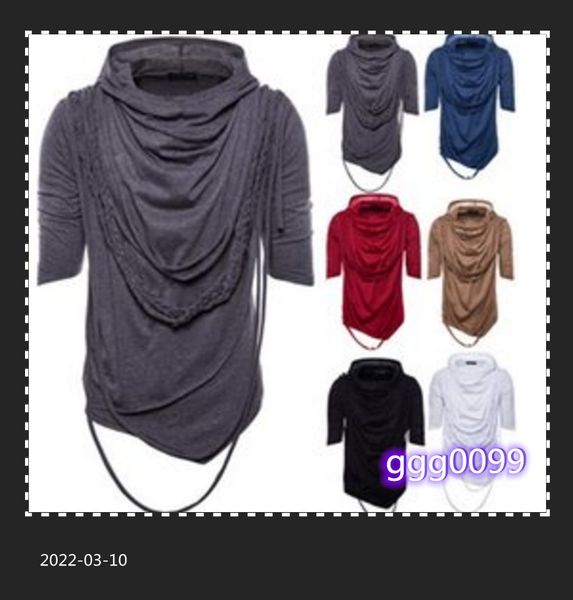 men's t-shirts eur size heaps collar hooded t shirt solid color short sleeves hip hop high street wear male tee, White;black
men's t-shirts eur size heaps collar hooded t shirt solid color short sleeves hip hop high street wear male tee, White;black