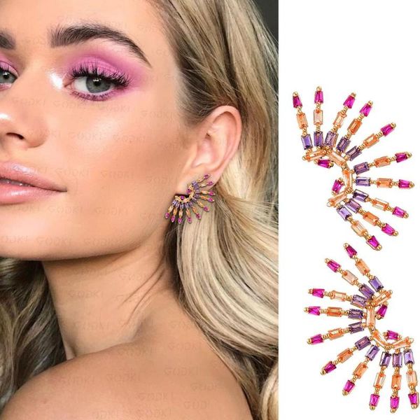 stud godki fireworks earring for women wedding fashion cubic zirconia brincos boucle d'oreille 2021 trendy bohemia jewelry, Golden;silver
stud godki fireworks earring for women wedding fashion cubic zirconia brincos boucle d'oreille 2021 trendy bohemia jewelry, Golden;silver