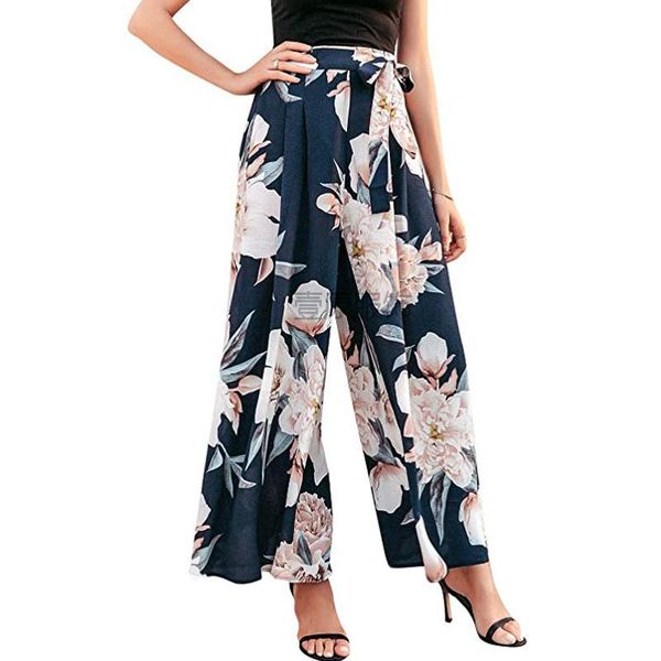 women's pants & capris women summer style belt drawstring floral print wide-leg femme high waist casual fashion fresh cool ol trouse, Black;white
women's pants & capris women summer style belt drawstring floral print wide-leg femme high waist casual fashion fresh cool ol trouse, Black;white