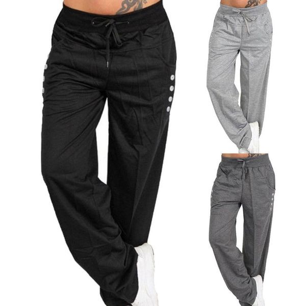 women's pants & capris 80% s women solid color elastic waist drawstring button pocket straight trousers, Black;white
women's pants & capris 80% s women solid color elastic waist drawstring button pocket straight trousers, Black;white